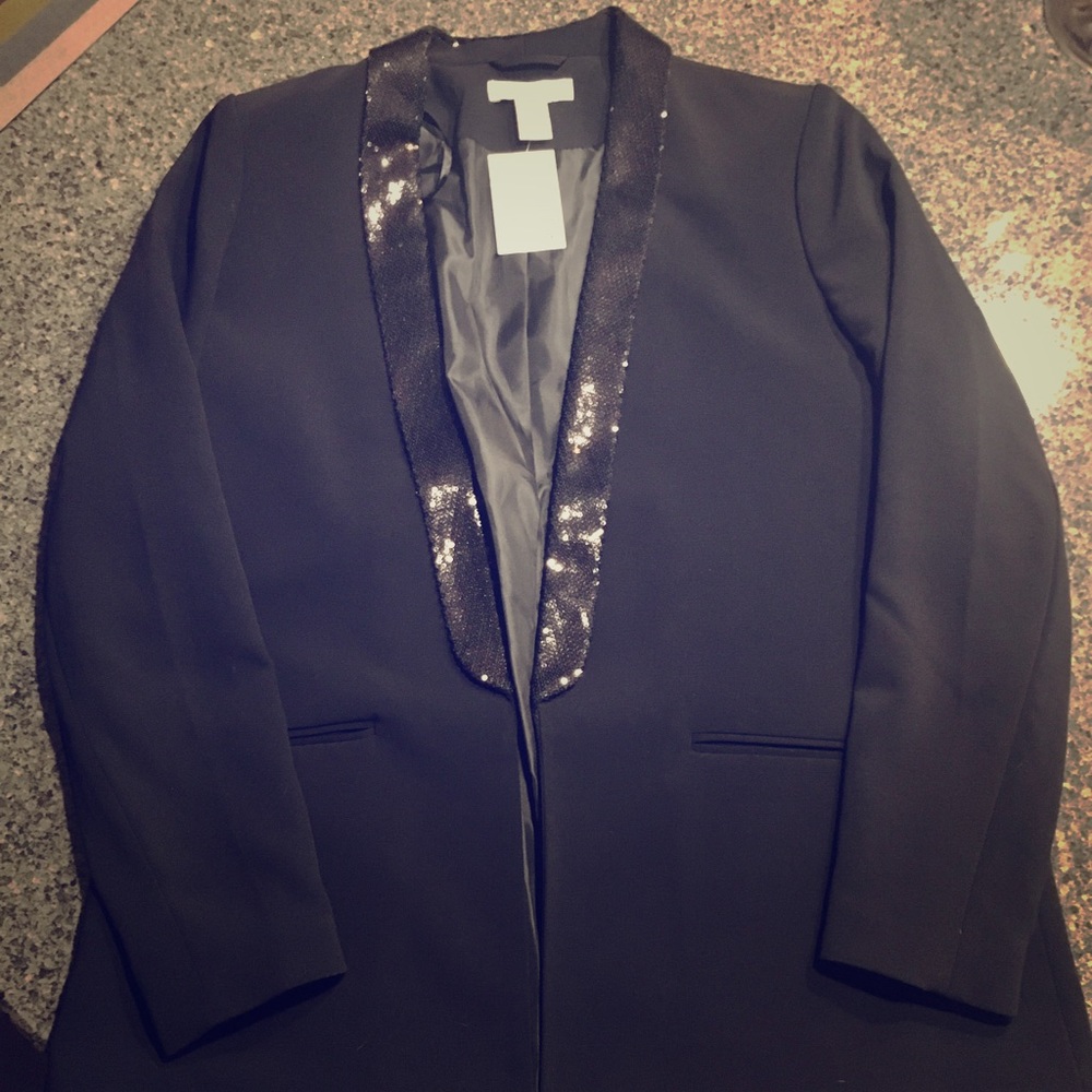 H&M Women’s Sequin Collar Blazer